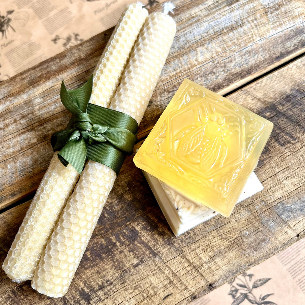 Trio Beeswax candles