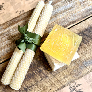 Trio Beeswax candles
